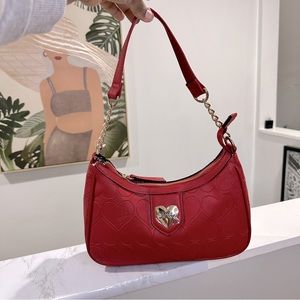 Juicy Couture Love is Juicy Shoulder Bag HEART COOL RED
